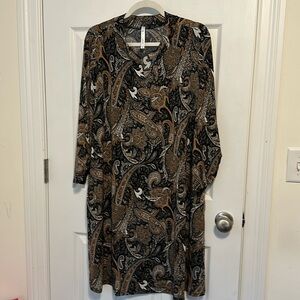 Beautiful brown and black swing dress